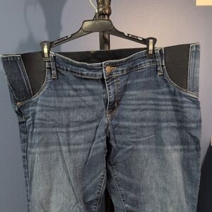 Isabel Maternity by Ingrid & Isabel Classic Blue Jeans Overalls